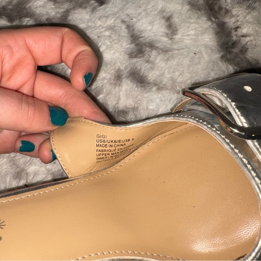 Silver Slingback Heels - Picture 5 of 6